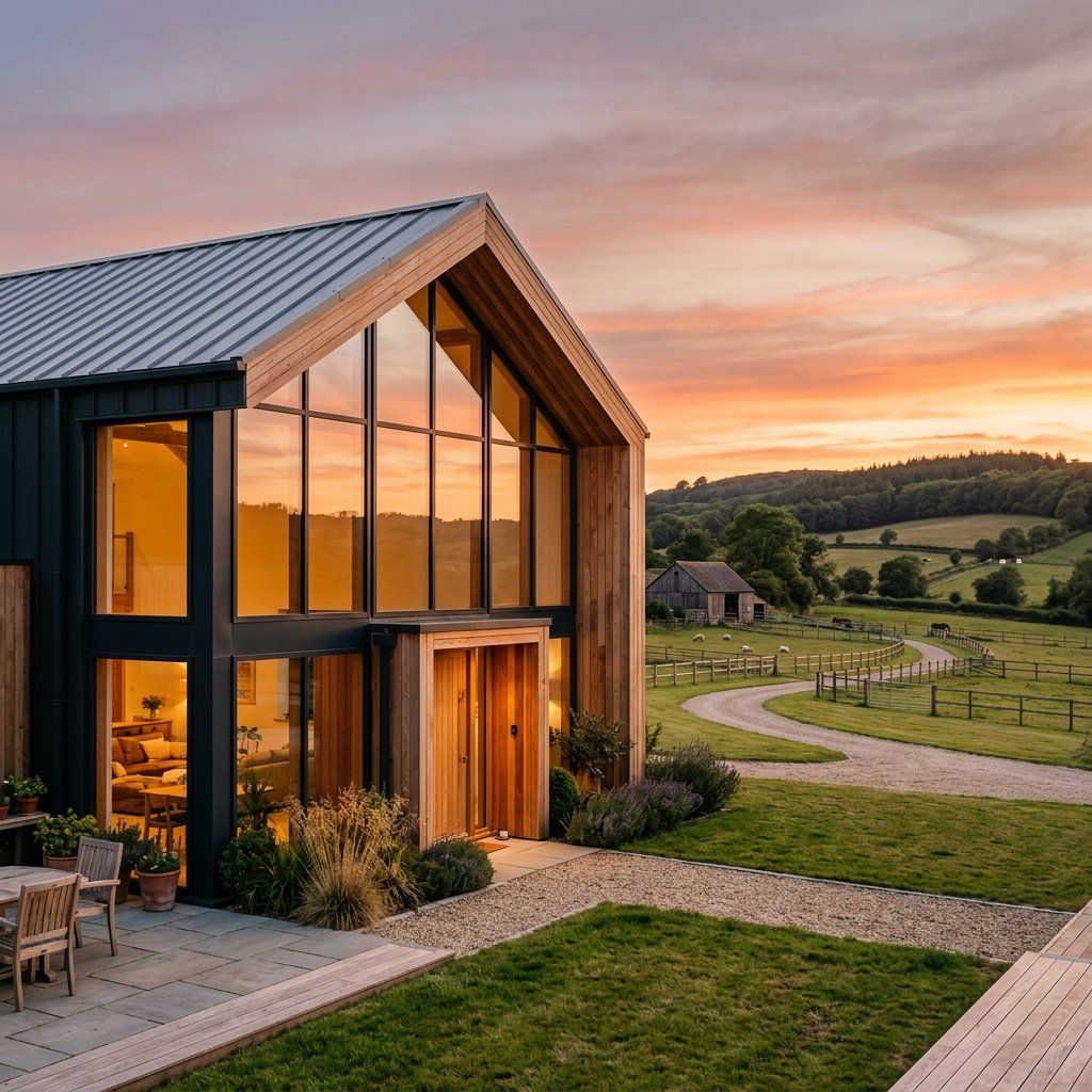 Modern Farm Landscape